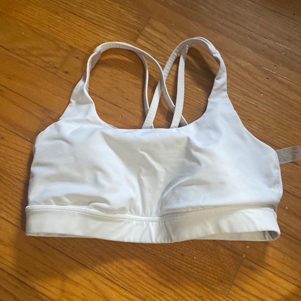 lululemon, size 8 sports bra, white